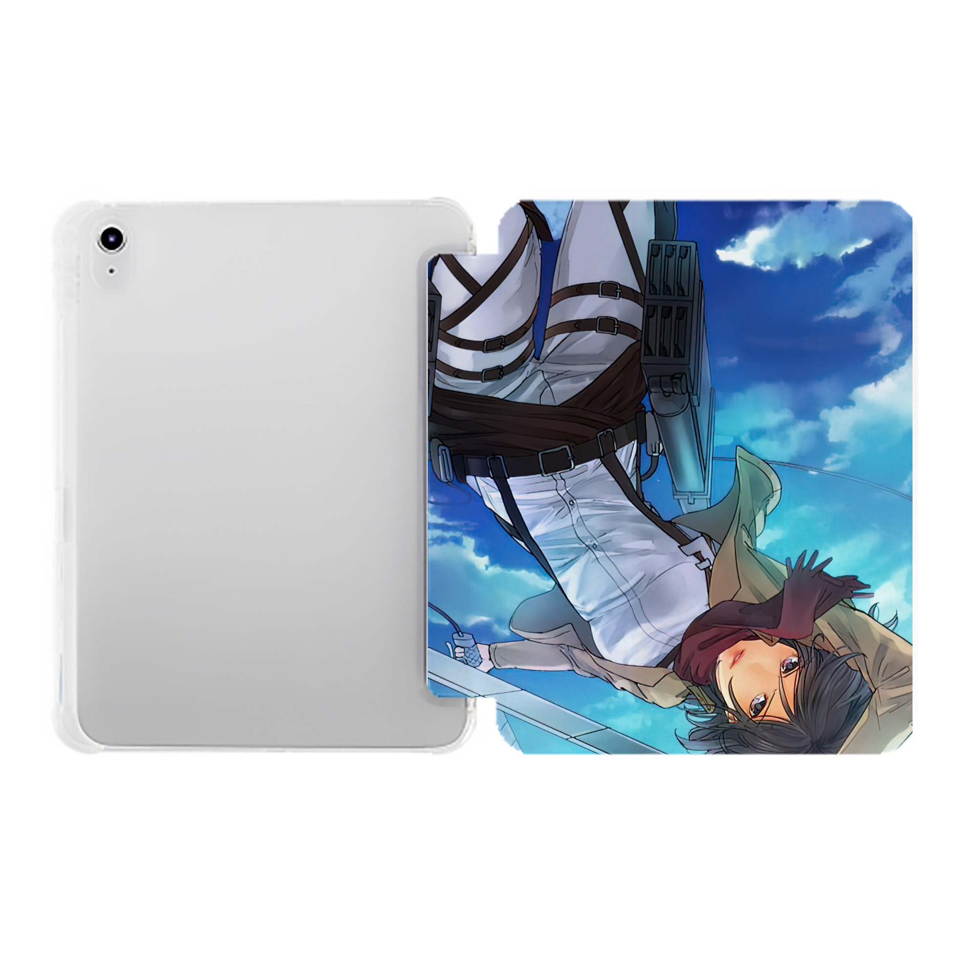 （画像用） 進撃の巨人 Attack on Titan IPad ケース ペン収納付き 三つ折りスタンド PUレザー×シリコン 対応機種9.5/10.5/10.9インチ